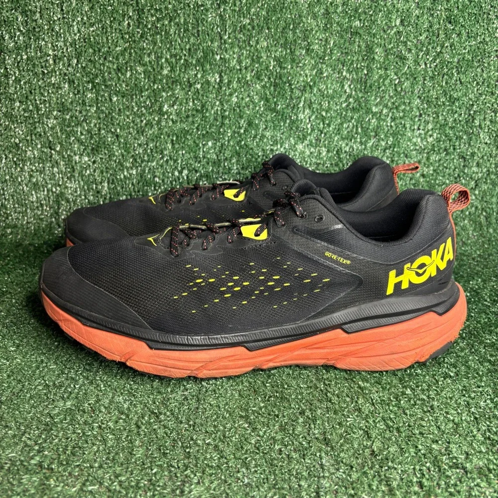 Hoka Challenger ATR 6 Gore-Tex Waterproof Trail Running Shoes Black Mens Size 14